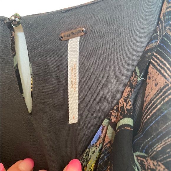 Free People Daisy Chain Plaid Tiered Dress Size 8 - Picture 5 of 8